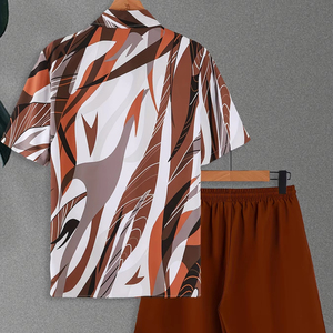 Ensemble de vêtements de sport d'été deux pièces pour hommes Vêtements d'extérieur décontractés en nylon respirant à séchage rapide avec logo personnalisé Ensemble assorti à la mode - Product Image 2