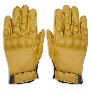 Premium Tan Genuine Leather Motorbike Touring Glove Motorcycle Auto Racing Wear Gloves For Men - Product Image 1