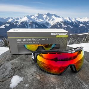 แว่นตาสปอร์ต SPEQ เปลี่ยนสีอัตโนมัติ รุ่น SP-1548C สำหรับปั่นจักรยาน ขี่มอเตอร์ไซค์ เล่นสกี (สีแดง) - Product Image 3