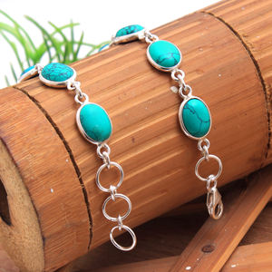 Turquoise <b>Bracelet</b> Gemstone <b>Bracelet</b> <b>Women</b> Silver Jewelry Handmade Jewelry Gift <b>for</b> Her <b>Women</b> Jewelry - Product Image 5