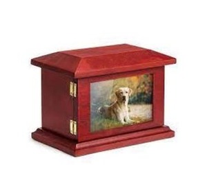 High Quality American Style Handmade Wood Cremation <b>Urns</b> for Cat and <b>Dog</b> Ashes Wholesale Funeral <b>Urns</b> for Pets - Product Image 1