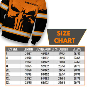 Customizable Hi Vis <b>Long</b> Sleeve Reflective Skull T-Shirt Safety Workwear Men Unisex Casual Style Customized Logo Veteran <b>Vest</b> - Product Image 3