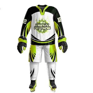 Nouveau maillot de hockey sur glace imprimé de haute qualité, design personnalisé, pour adultes, vêtements d'équipe, vêtements de sport, sublimation, antibactérien, 100% - Product Image 2