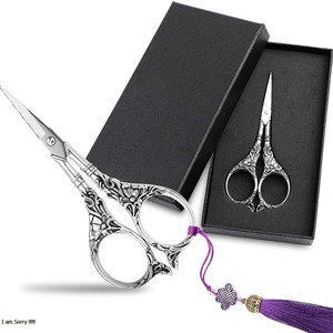 กรรไกรปักผ้ามืออาชีพ สวยงาม ทันสมัย ด้ามจับเซรามิกสแตนเลส สำหรับคนถนัดขวา ขัดเงาอย่างดี ด้ามจับตกแต่งอย่างหรูหรา - Product Image 2