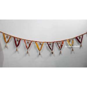 Guirlande de clochettes artisanale de 1,5 mètre sur le thème bohème pour la décoration de fêtes intérieures et extérieures, pour jardin, patio et autres espaces - Product Image 4