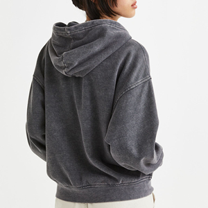 MJSI TRADING 2023 Sudadera con Capucha de Lona para Mujer, Blanca, Lisa, con Bordado Otoñal, para Gimnasio - Product Image 6