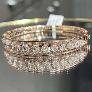 Bracelet de charme en diamant véritable de luxe pour femmes, or jaune ou blanc 14K ou 18K, bijoux en or massif, 1,24 CT, certifié par un tiers, anniversaire - Product Image 5