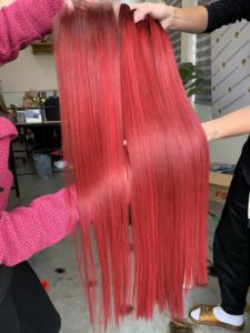 Extensions de cheveux vierges vietnamiens super double drawn, lisses, à bandes adhésives, 100g, tissage de cheveux, plusieurs donneurs - Product Image 4