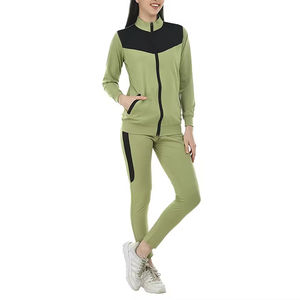 Vente en gros 2 pièces haut court sweats à capuche ensembles de jogging pour femmes taille haute respirant solide décontracté velours survêtement Set2 pièces ensemble - Product Image 4