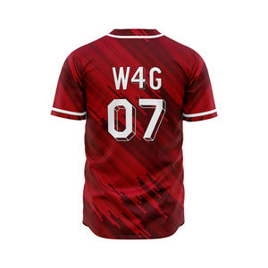 Vêtements de sport personnalisés, séchage rapide, respirants, baseball, polyester/coton de haute qualité, manches courtes, maillots à boutons, uniforme - Product Image 2