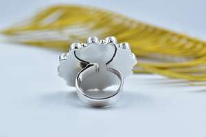 Anillo hecho a mano de caballo salvaje y ópalo Aurora en plata de ley regalo de joyería ajustable para mujeres y niñas - Product Image 5