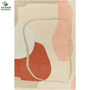 Tapis décoratif tissé à la main en laine, tapis moelleux et tufté à la main pour la chambre à coucher et le salon - Product Image 4