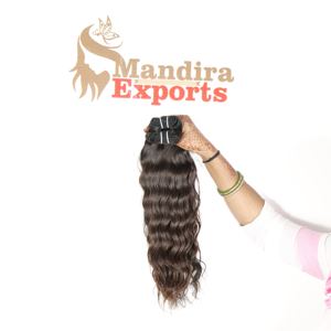 100% Extensions de cheveux humains vierges indiens à double trame alignée sur les cuticules style par le fabricant indien de cheveux humains ondulés noirs naturels - Product Image 6