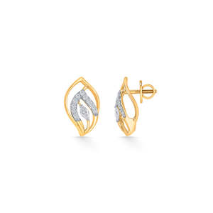 Boucles d'oreilles clous en or rose en forme de cœur pour femmes, plaquées or 14k 18k avec jade, zircon, moissanite et diamant - Product Image 3