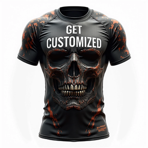 Training Wear Premium <b>BJJ</b> <b>Rash</b> <b>Guards</b> High Quality Customized Digital Print Stretch Lightweight Durable MMA Breathable Anti UV - Product Image 6