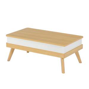Mesa de Centro Convertible Apulia con Tapa Elevable, Mueble para el Hogar Resistente y Móvil con Altura Ajustable para Sala de Estar - Product Image 2