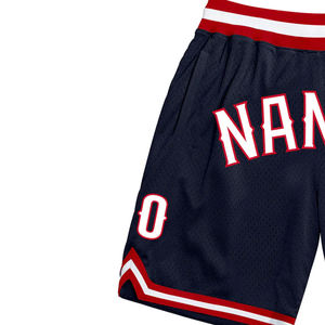 Custom Logo Men's High Quality Athletic Shorts Vintage Retro Style Basketball Sports Shorts <b>Elastic</b> Waist Solid Knitted Weaving - Product Image 3