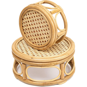 Design élégant Vente en gros Jardinière en rotin pur Support pour plantes d'intérieur-Pots de jardin et supports à fleurs fabriqués au Vietnam - Product Image 1