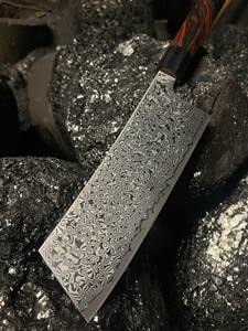 Cuchillo de Cocina de Acero de Damasco Premium, Cuchillo de Chef de Metal Reciclado para Restaurante y Hogar, Cuchillo de Cocina de Acero de Vietnam - Product Image 4