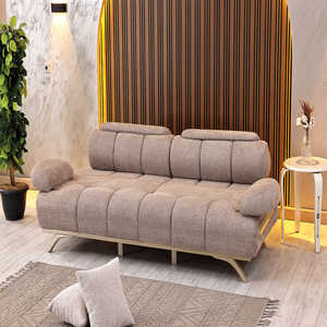 Divano <span class=keywords><strong>Letto</strong></span> Convertibile di Tendenza, Moderno in Tessuto Texturizzato, Set di Mobili di Lusso Turchi per Soggiorno, <span class=keywords><strong>Letto</strong></span> Funzionale per Studio - Product Image 5