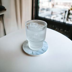 Marble <b>Ceramic</b> <b>Coasters</b> Set Of 6 With Gold Holder - Product Image 4