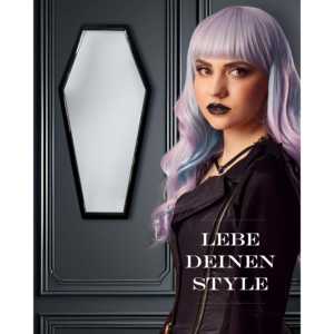 Espejo de Pared Decorativo Nórdico Moderno Vintage con Forma de Ataúd para Hogar, Baño, Hotel, Diseño Artístico en Madera - Product Image 1