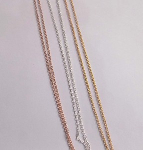 Delicada joyería hecha a mano, cadena de forma ovalada, cadena de bisel chapada en oro rosa para collar, joyería - Product Image 1