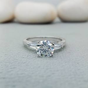 Customizable 925 Silver Engagement Wedding Diamond Ring Trendy Solitaire Shape VVS Moissanite for Parties Anniversaries - Product Image 1
