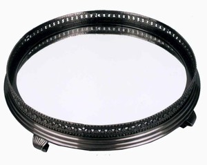 Plateau de service en métal en acier inoxydable imprimé personnalisé de luxe doré, polissage miroir, chargeur à usage domestique avec style de conception Ins - Product Image 1