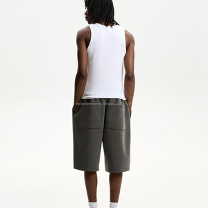 Custom Fashion Logo <b>Tech</b> Fleece Men <b>Short</b> Pant Heavyweight Cotton Men Running Pants Back Zipper Pocket Men Sport <b>Shorts</b> - Product Image 2