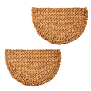 HOT ITEM Durable Half Moon Braided <b>Coir</b> <b>Door</b> <b>Mat</b> Ideal for Anti-Slip Solutions at Your Doorstep - Product Image 1