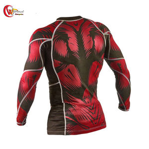 ชุดกีฬา MMA โพลีเอสเตอร์ระบายอากาศได้ดีผ้าสแปนเด็กซ์ป้องกันผดผื่นสีพื้นเรียบออกแบบได้ตามต้องการ - Product Image 2