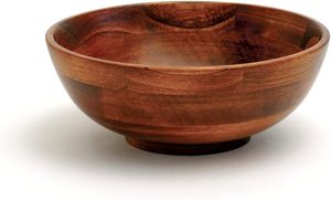 Tazón para Servir con Base, Acabado Cerezo, para Frutas o Ensaladas, Pequeño, 7 Pulgadas de Diámetro x 2.75 Pulgadas de Altura, Tazón Individual - Product Image 2