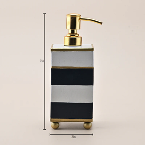 Distributeur de savon en métal artistique personnalisable, accessoires décoratifs pour évier, pompe à savon, gobelet - Product Image 2