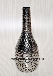 Jarrón Redondo de Metal Plateado Antiguo Más Vendido, Jarrón Decorativo para Mesa de Hotel, Jarrón de Piso de Estilo Costero al Precio Más Bajo - Product Image 4