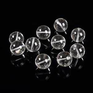 Tinh thể màu trắng tự nhiên thạch anh Bead 5A + chất lượng drillied lỏng thạch anh hạt 13 inch đầy đủ Strand bán buôn hạt đá quý - Product Image 3