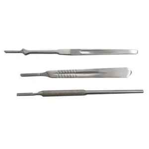 Mango de cuchillo de bisturí Mango plano 13,5 cm Instrumentos quirúrgicos de calidad fabricados con grado quirúrgico - Product Image 3