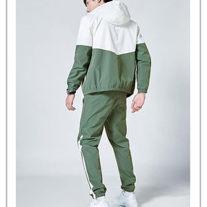 Conjunto Deportivo Personalizado de Poliéster, Chaqueta Cortavientos de Nailon, Chándal, Conjunto Deportivo con Cremallera para Hombre - Product Image 6