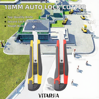 Couteau utilitaire de qualité industrielle à verrouillage automatique avec lame en acier à haute teneur en carbone, manche en plastique, personnalisable OEM