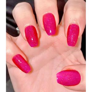 Kween Hot Pink Glitter Gel Nail Polish-Bright Holographic Iridescent Sparkle Soak-Off Gel 1 กก. - Product Image 1