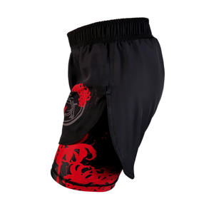 Shorts de compression sportifs solides 2-en-1 pour hommes – Vêtements de combat BJJ, respirants, séchage rapide, entraînement, gym, activewear – Vente en gros - Product Image 4