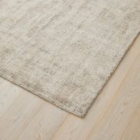 Moderner Beiger Handgeknüpfter Woll- und Seidenteppich, 12mm Dick, Mittelhohes und Schlingenflor-Design, Handgewebter Teppich für Wohnzimmer und Schlafzimmer