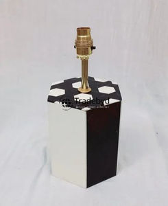 Lámpara de Mesa Moderna de Diseño Artesanal con Incrustaciones de Hueso, Base para Bombilla E26, Alimentación CA, Iluminación de Lujo Tradebyd - Product Image 3