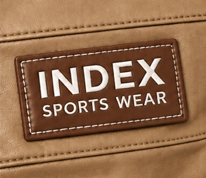 Chaqueta de Cuero PU Marrón para Hombre, Estilo Motero, Cuello Alto, Cierre de Cremallera, para Otoño, Marca INDEX - Product Image 6