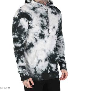Sweat à capuche en molleton de coton personnalisé de haute qualité pour hommes OEM Logo solide Tie Dye Print Hip Hop Style Stone Wash Casual Sweat-shirt de grande taille - Product Image 4