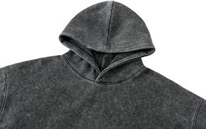 Sweat à capuche pour homme, collection hiver 2025, avec logo personnalisé, effet délavé, 100% coton de haute qualité, fabriqué au Pakistan, séchage rapide, respirant, motif uni - Product Image 5