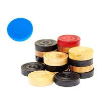 Jetons de Carrom en bois, 24 ou 20 pièces, avec un marteau de frappe (24 pièces au total)
