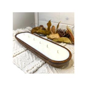 Bougie en bois bol à pâte fait à la main brillant poli bois couleur naturelle bougie bol à pâte pour la décoration de la maison - Product Image 1