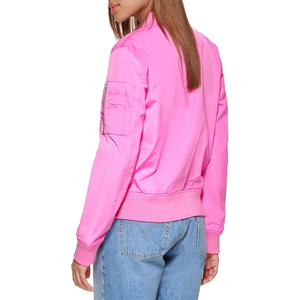 Chaqueta universitaria personalizada de alta calidad para mujer, bombardero de lana transpirable, ajustada, Color sólido, algodón al por mayor, opciones personalizables - Product Image 3