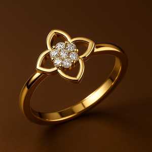 Bagues de fiançailles vintage personnalisées en or massif 14 carats Moissanite ronde et brillante pour femmes - Product Image 1